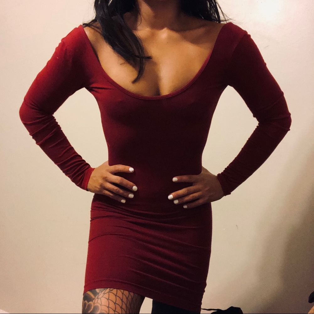 American apparel long sleeve off shoulder dress